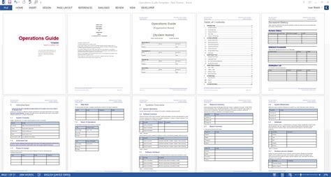 Operations Guide Template (MS Word/Excel) – Templates, Forms, Checklists for MS Office and Apple ...