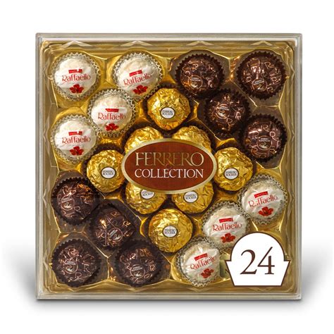 Ferrero Rocher Collection, Fine Hazelnut Milk Chocolates, 24 Count ...