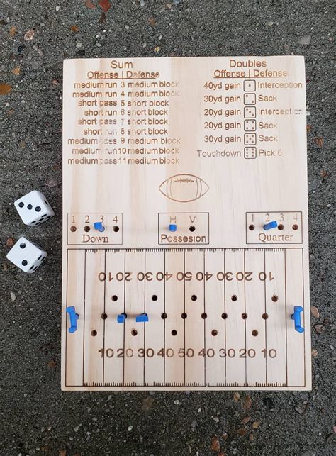 Wooden Football Dice Game | Etsy