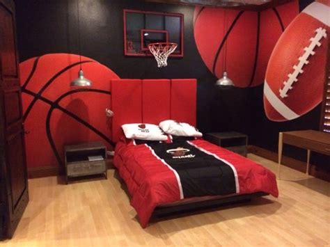 How cool is this sports themed bedroom!? This customer used a custom #mural to help complete ...