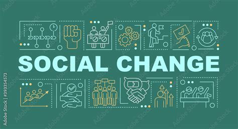 Vecteur Stock Social change word concepts banner. Activists collective actions. Infographics ...