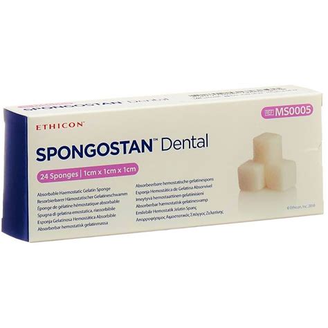 Ethicon Spongostan Absorbable Hemostatic Gelatin Sponge 1 x 1 x 1cm Pkt 24 - City Dental Supplies