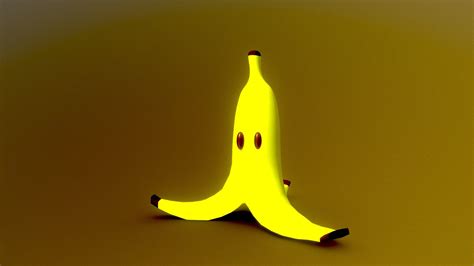 Banana Peel (Mario Kart) - Download Free 3D model by Yanez Designs ...