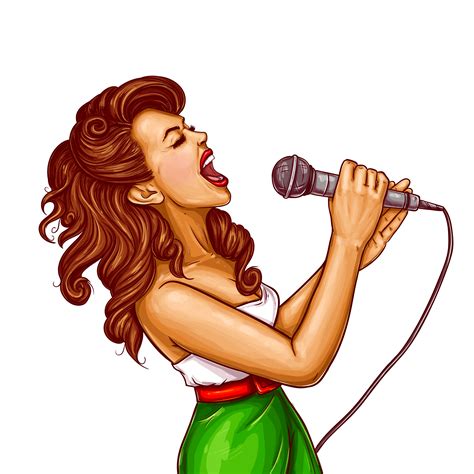 Female Singing Clip Art