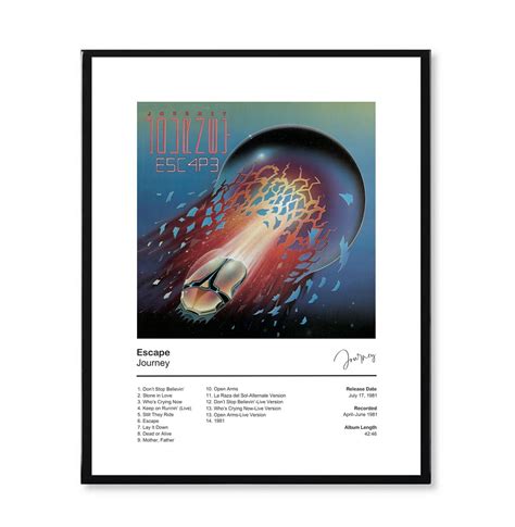 JOURNEY escape album cover - journey print - journey album posters sold by Mila | SKU 757879 ...