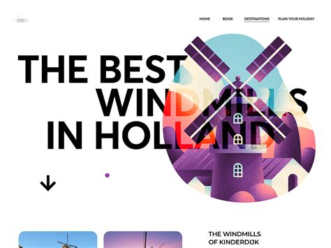 Hollands Windmills Tours by Cuberto on Dribbble