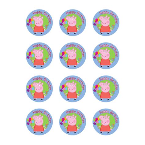 Peppa Pig | Edible Images | Cupcake Toppers – Shore Cake Supply