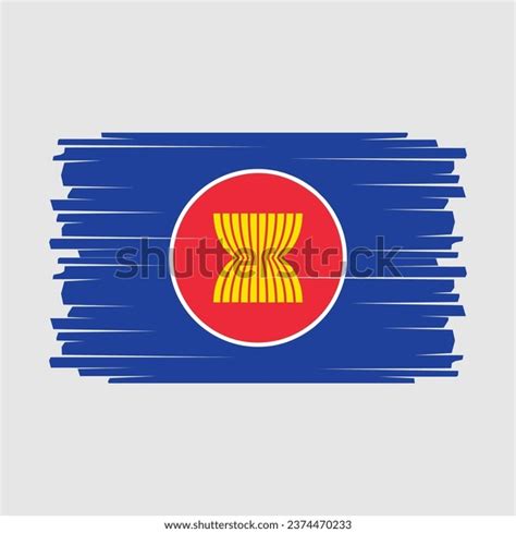 Asean Flag Design Vector Illustration Stock Vector (Royalty Free ...