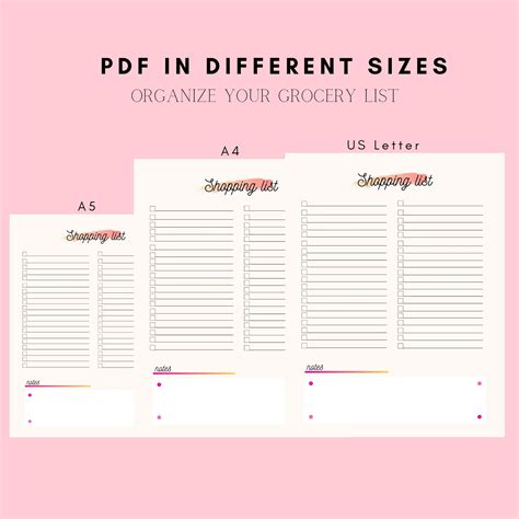 Printable Shopping List By Category - Printable Word Searches