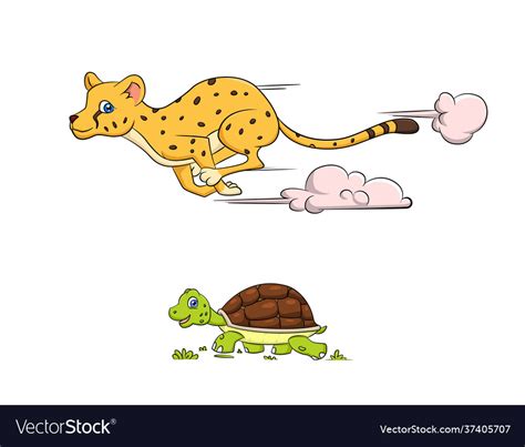 Fast and slow animal Royalty Free Vector Image