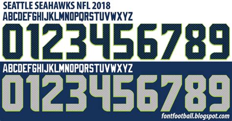 FONT FOOTBALL: Font Vector Seattle Seahawks NFL 2018 kit