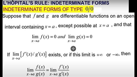 Calculus Ch # 3 Ex # 3.6 Understand L' Hopital's Rule| Indeterminate ...