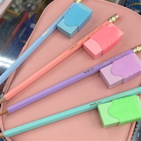 Pastel pencil and eraser | Cute stationery, Cute school supplies ...