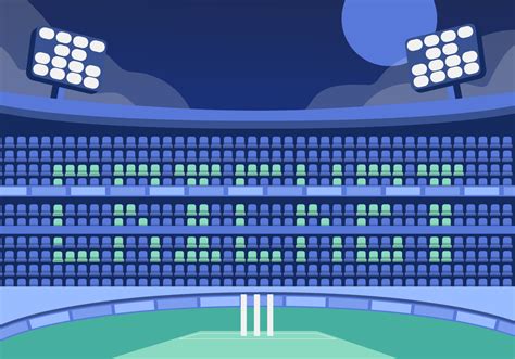 Cricket Stadium Background Vector Flat Illustration 341466 Vector Art at Vecteezy