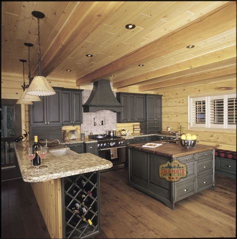 Log Home Models | Log home kitchens, Log home kitchen, Lake house kitchen