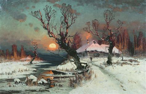 Wallpaper : landscape, painting, winter, artwork, ART, sketch, modern ...