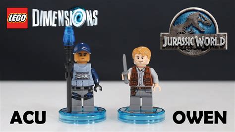 LEGO Dimensions JURASSIC WORLD TEAM PACK 71205 with OWEN, ACU, VELOCIRAPTOR, & GYROSPHERE - YouTube