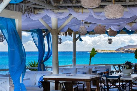 Beach cafe on the seafront bali stock photo containing bali and crete | High-Quality Food Images ...