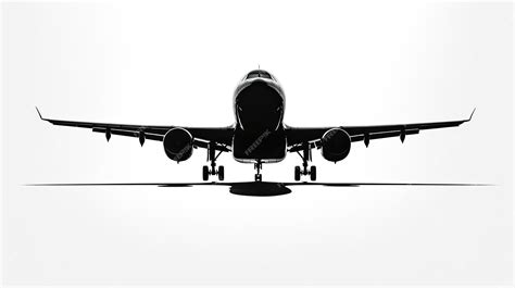 Premium AI Image | Airplane silhouette on white background