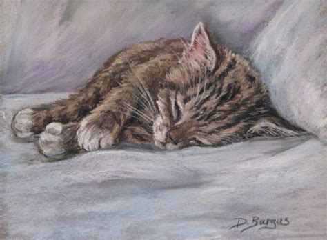 The Creative Spirit: Kitty Cat Sleeping Kitten Art Print