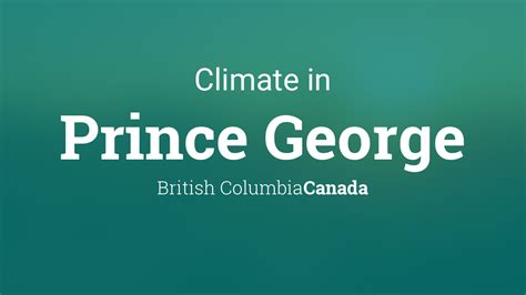 Climate & Weather Averages in Prince George, British Columbia, Canada