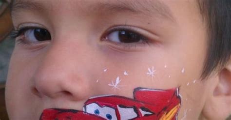 Lightning McQueen cheek art | Make up & face painting | Pinterest ...