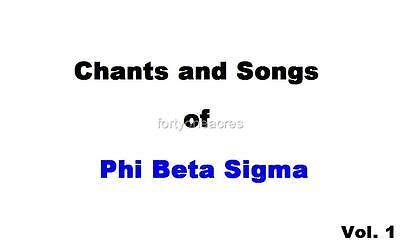Chants and Songs of Phi Beta Sigma Fraternity CD Vol1 | eBay