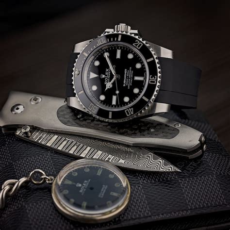 Rubber Strap For Rolex Submariner - Jet Black | Horus Straps Philippines