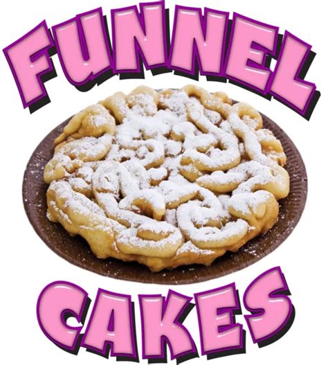 FUNNEL CAKES DECAL 10" Powdered Sugar Concession Food Truck Vinyl Menu ...