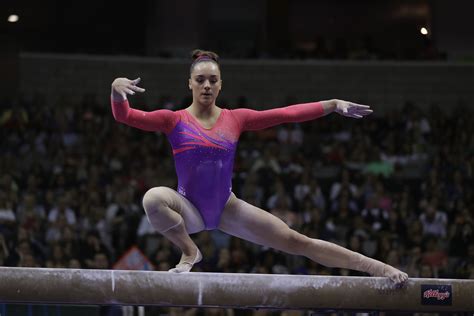 Maggie Nichols on the balance beam