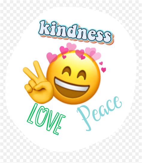 #peace #kindness #love #emoji #hearts, HD Png Download - vhv