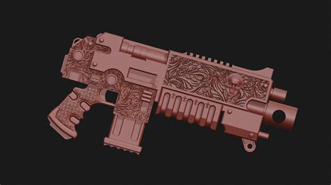 ArtStation - Inspired Boltgun (3D print STL) | Resources