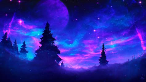 1024x576 Resolution Starry Sky HD Night Fantasy 1024x576 Resolution Wallpaper - Wallpapers Den