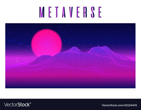 Futuristic metaverse background Royalty Free Vector Image