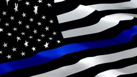 Police Flag Transition Waving Wind Video Footage Full Thin Blue ⬇ Video by © borkus Stock ...