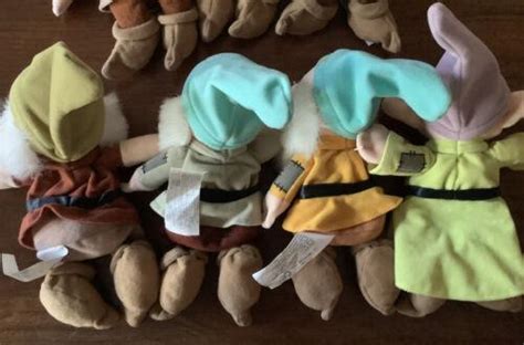 Vintage Disney Seven Dwarfs Plush Set of 7 Stuffed Dolls | #4542012955