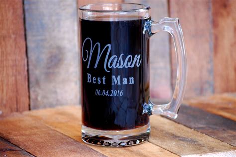 Wedding Beer Mugs Personalized Groomsmen Gifts Customized Beer