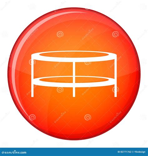 A Round Coffee Table Icon, Flat Style Stock Vector - Illustration of curve, desk: 82771762