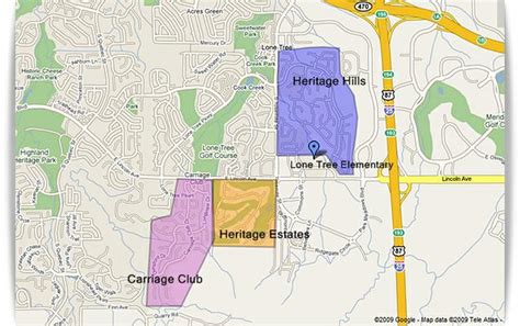 Lone Tree CO subdivisions - map location