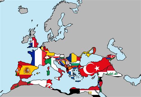 Flag map with modern borders of the Roman Empire : r/MapPorn