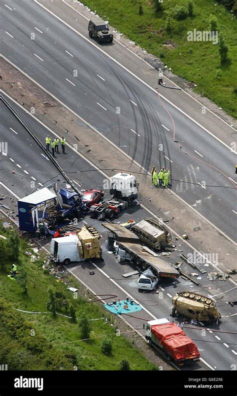 M1 Road Accident Stock Photo - Alamy