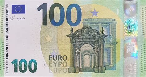 European Monetary Union new signature 100-euro note (B112e4) confirmed ...