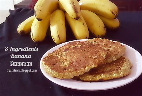 TREAT & TRICK: 3 INGREDIENTS BANANA PANCAKE RECIPE