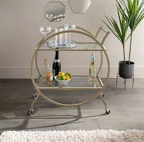 Asda's 'beautiful' £30 gold drinks trolley that's £100s less than Oliver Bonas' £250 version ...