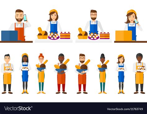 Set business characters Royalty Free Vector Image