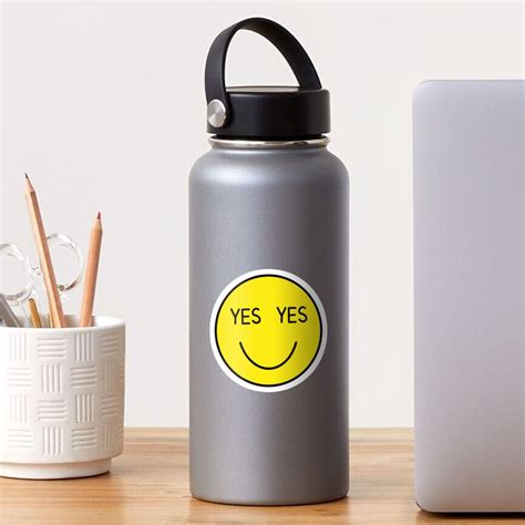 yes” smiley face" Sticker by lee-peee | Redbubble