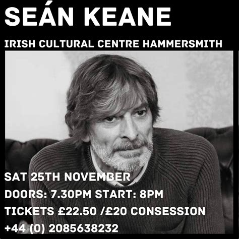 Seán Keane - Tour 2023 - Irish Cultural Centre - Hammersmith | SeanKeane