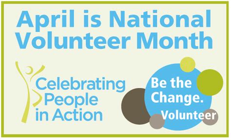 Bunny's Blog: April is National Volunteer Month