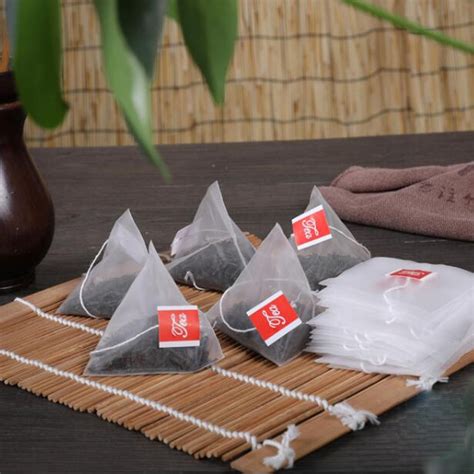 10000Pcs/Lot New Pyramid Nylon Tea Bags Empty Transparent Teabags With ...