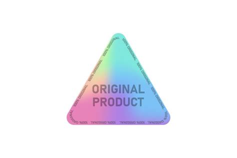 Original product hologram label design